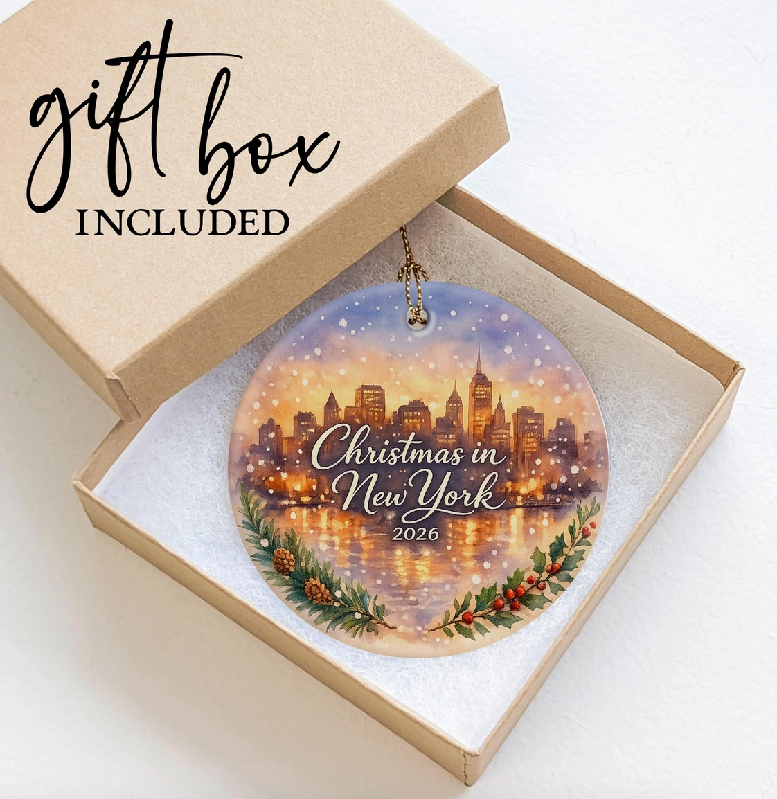 New York Christmas Ornament 2026 – 3 Styles