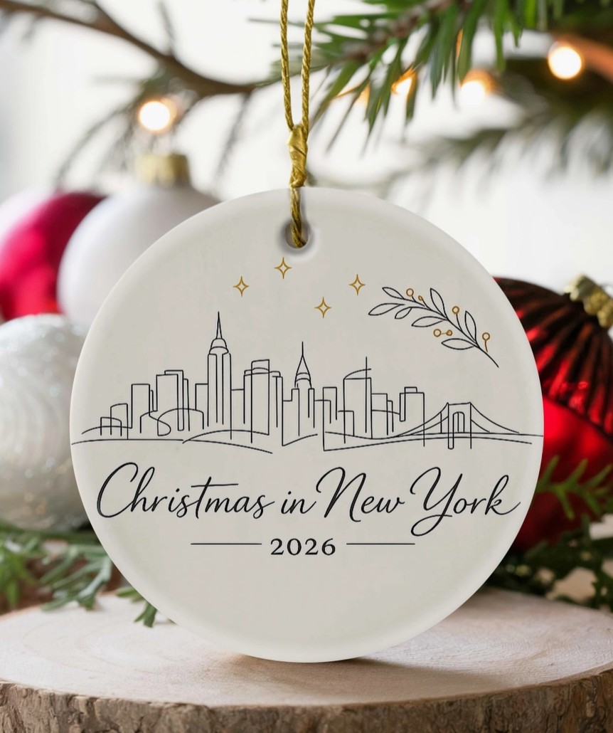 New York Christmas Ornament 2026 – 3 Styles