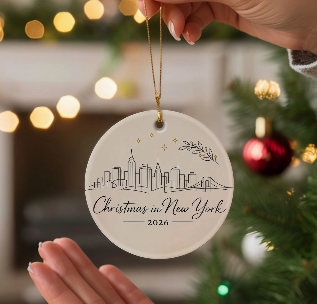 New York Christmas Ornament 2026 – 3 Styles