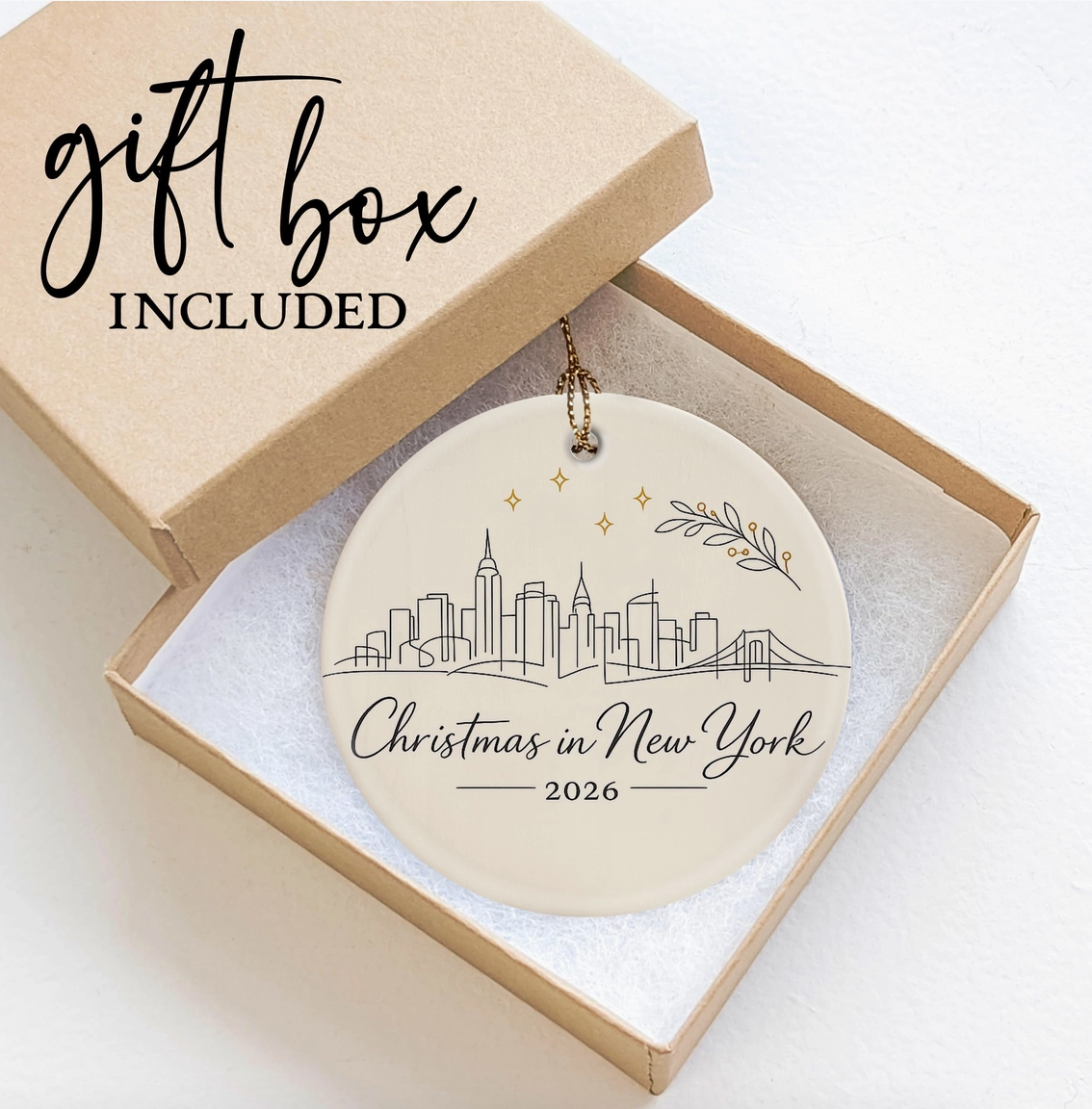 New York Christmas Ornament 2026 – 3 Styles
