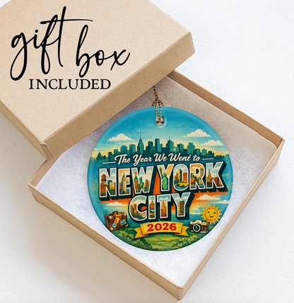 The Year We Went to New York City 2026 Ornament – 3 Styles