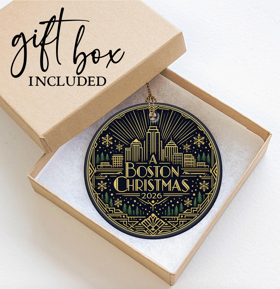 Boston Christmas 2026 Keepsake Ornament – 3 Styles
