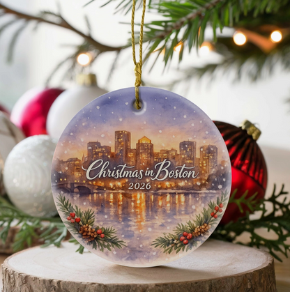 Boston Christmas 2026 Keepsake Ornament – 3 Styles