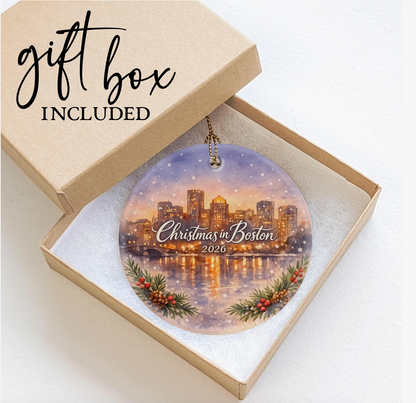 Boston Christmas 2026 Keepsake Ornament – 3 Styles