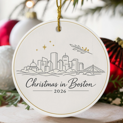Boston Christmas 2026 Keepsake Ornament – 3 Styles
