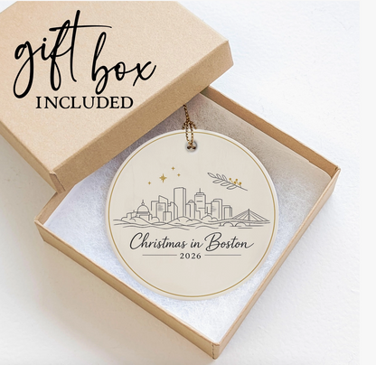 Boston Christmas 2026 Keepsake Ornament – 3 Styles