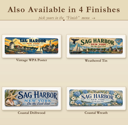 Sag Harbor New York Metal Sign – 4 Styles