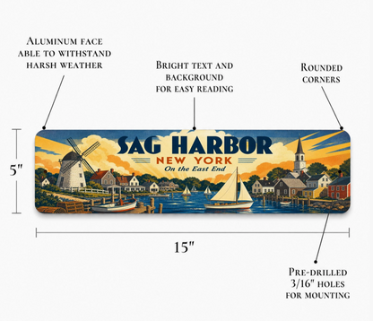 Sag Harbor New York Metal Sign – 4 Styles