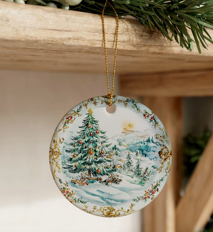 Vintage Christmas Tree China Plate Ornament – Granny Chic Ceramic Keepsake