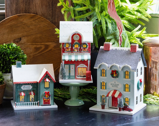 Holiday Hotel Lighted Seasonal Village Decor