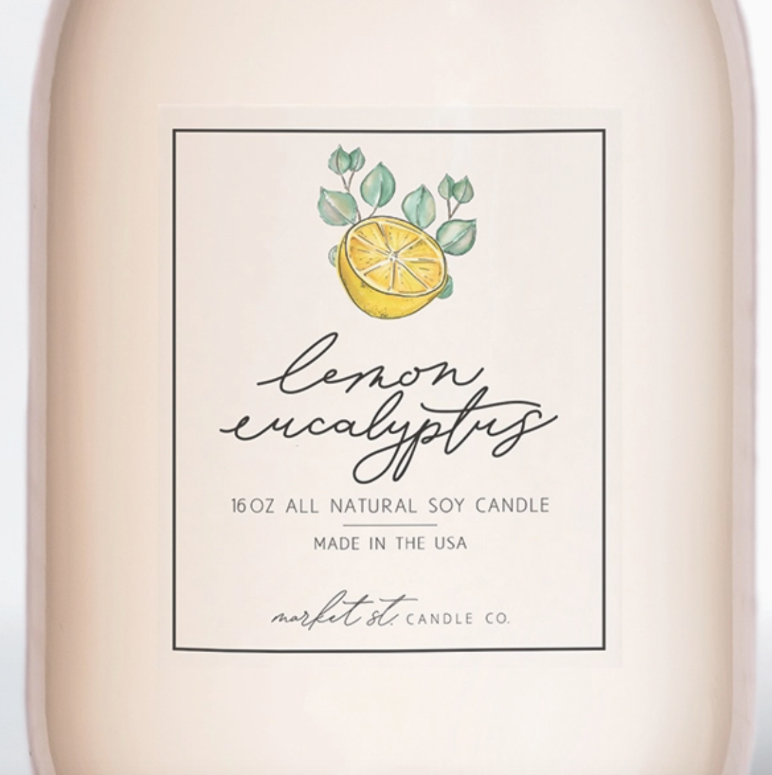 Lemon Eucalyptus Classic Soy Candle – 16 oz