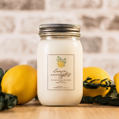 Lemon Eucalyptus Classic Soy Candle – 16 oz