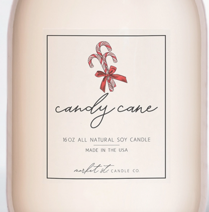 Candy Cane Classic Soy Candle – 16 oz