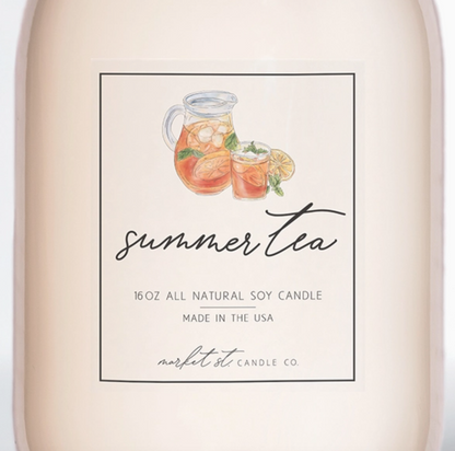 Summer Tea Classic Soy Candle – 16 oz