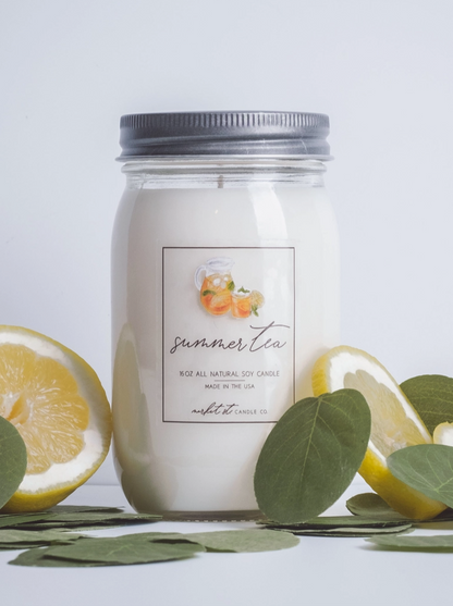 Summer Tea Classic Soy Candle – 16 oz