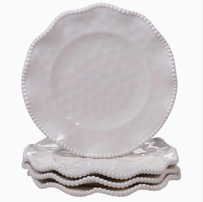 Perlette Cream Melamine Salad Plates – 9 in., Sets of 8 or 12