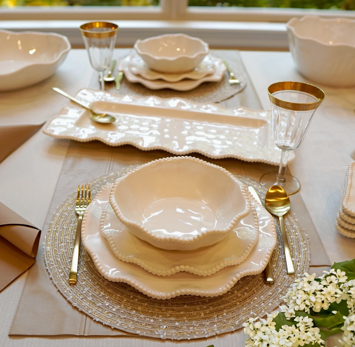 Perlette Cream Melamine All-Purpose Bowls – 22 oz., Sets of 8 or 12