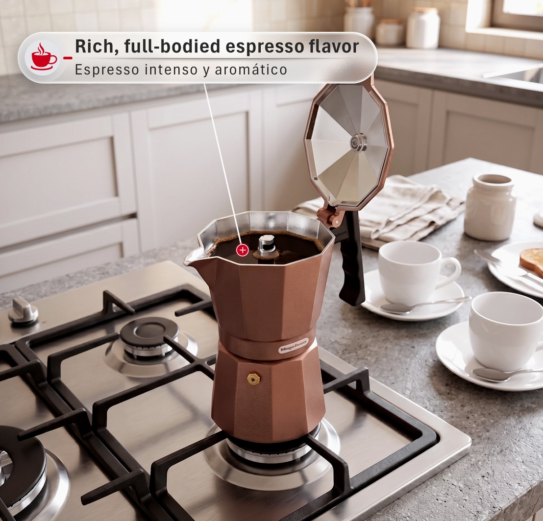 Magefesa Colombia Brown 6-Cup Stovetop Espresso Maker