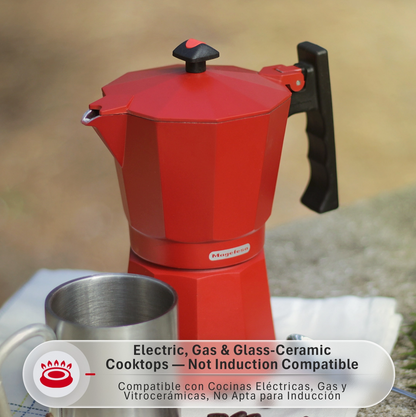 Magefesa Colombia Red 6-Cup Stovetop Espresso Maker – Moka Pot