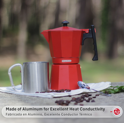 Magefesa Colombia Red 6-Cup Stovetop Espresso Maker – Moka Pot