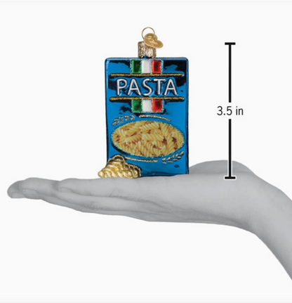 Box of Pasta Glass Christmas Ornament