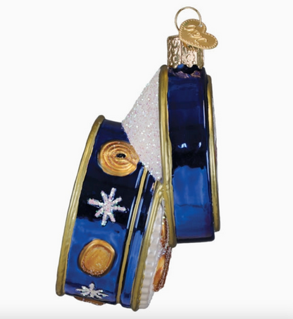 Butter Cookies Tin Glass Christmas Ornament