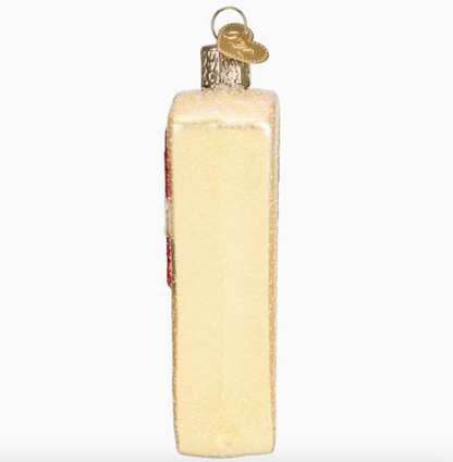 Parmesan Cheese Glass Christmas Ornament