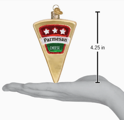 Parmesan Cheese Glass Christmas Ornament