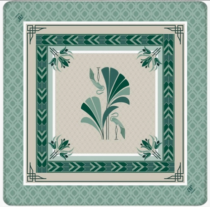 Gatsby's Feathered Affair Mahjong Mat – 33" x 33" | Anders Ruff