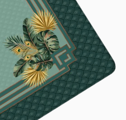 Midnight Peacock Mahjong Mat – 33" x 33" | Anders Ruff