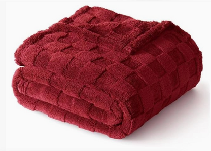 Checkered Personalized Fleece Throw Blanket