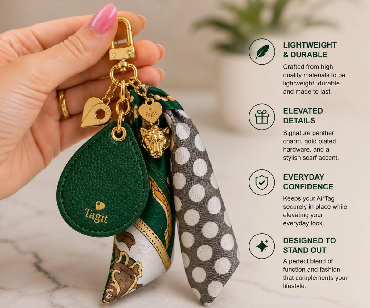 The Essentials Set – AirTag Wallet, Luggage Tag & Bag Charm