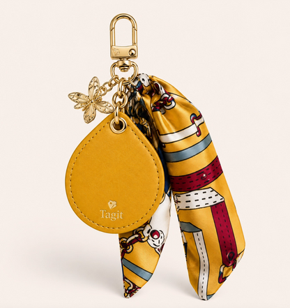 The Pet Lover Set – Suede Dog Collar & AirTag Bag Charms