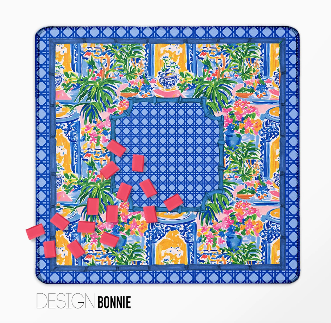 Preppy Mahjong Mat – Designer Prints | 13 Designs | Made in USA