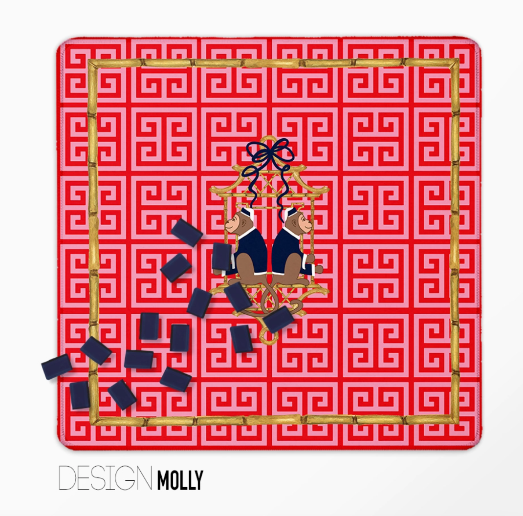Preppy Mahjong Mat – Designer Prints | 13 Designs | Made in USA