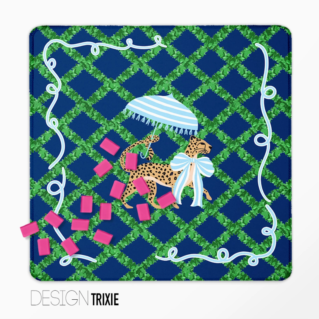 Preppy Mahjong Mat – Designer Prints | 13 Designs | Made in USA