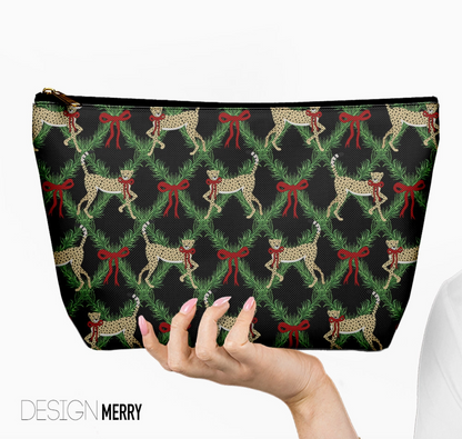 Christmas Mahjong Tile Bag – Holiday Zippered Pouch