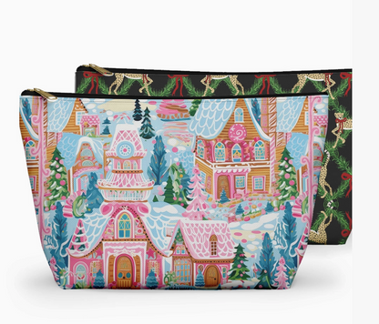 Christmas Mahjong Tile Bag – Holiday Zippered Pouch