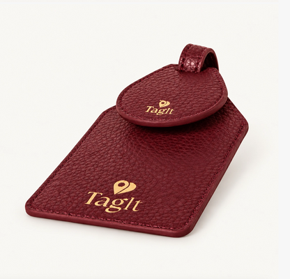 Burgundy Signature Gift Set – Wallet, Luggage Tag & Keychain
