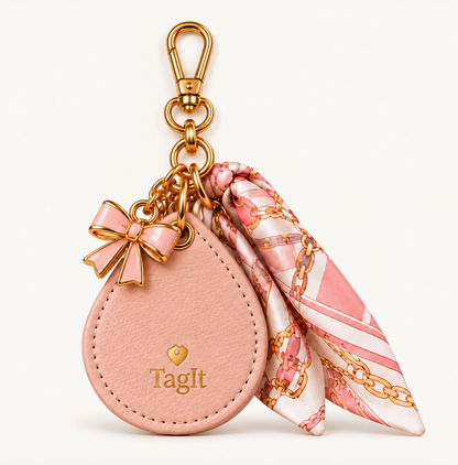 Everyday Duo Gift Set – Blush Wallet & Bow Keychain