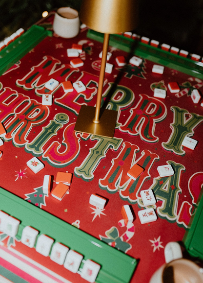 Merry Christmas Holiday Mahjong Mat