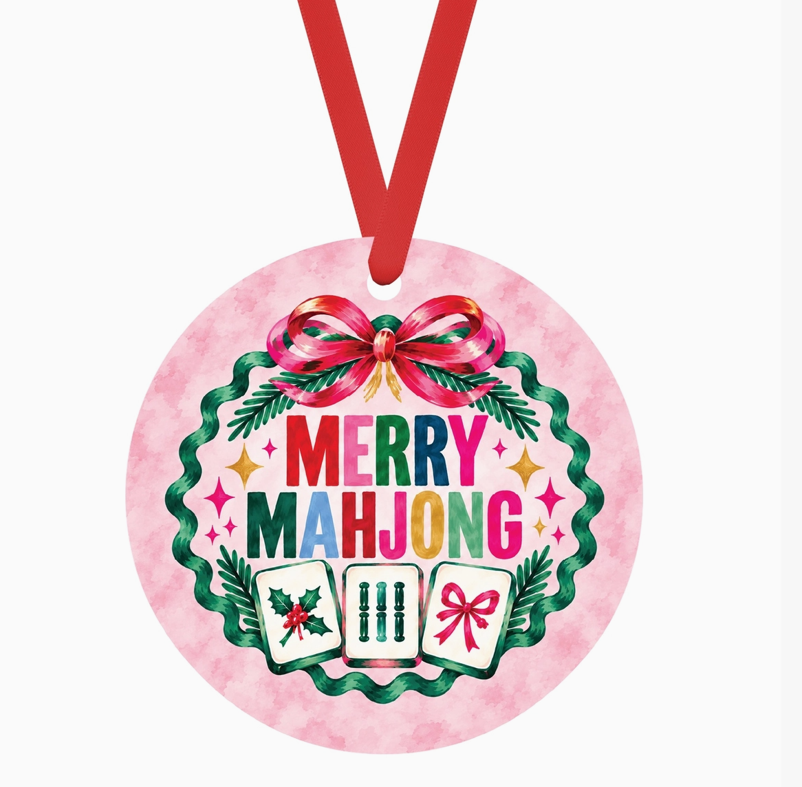 Merry Mahjong Christmas Ornament – Made in USA