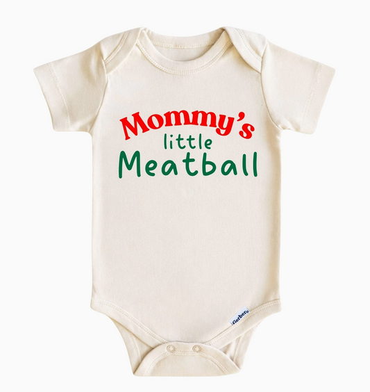 Mommy's Little Meatball Baby Bodysuit & Toddler Tee