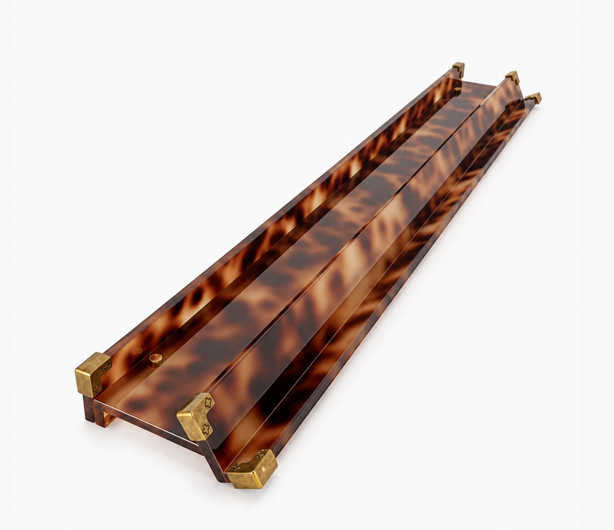 Tortoise Acrylic Mahjong Rack Set — Straight Pushers