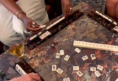Tortoise Acrylic Mahjong Rack Set — Straight Pushers