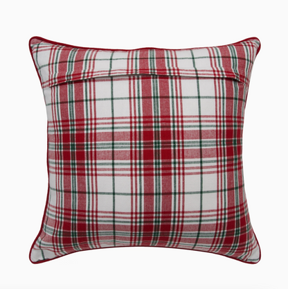 Christmas Welcome to the North Pole Plaid Throw Pillow – 18 Inch - NY Gift Boutique