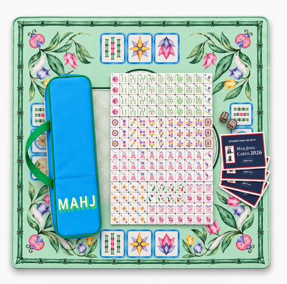 Bamboo Garden Mahjong Complete Set – Tiles & Playing Mat