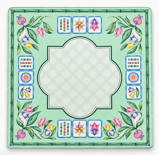 Bamboo Garden Mahjong Playing Mat – 31 x 31 Inch