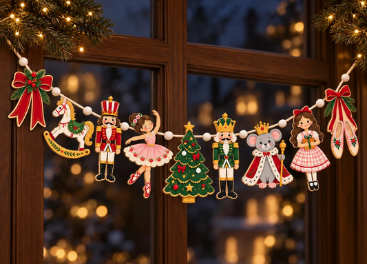 Mouse King & Ballerina Nutcracker Christmas Garland