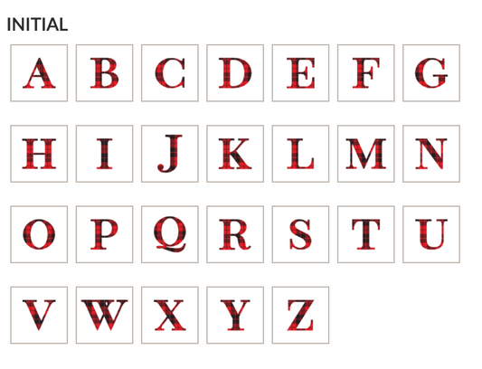 Personalized Stocking Holder with Weighted Base - Buffalo Plaid Initial